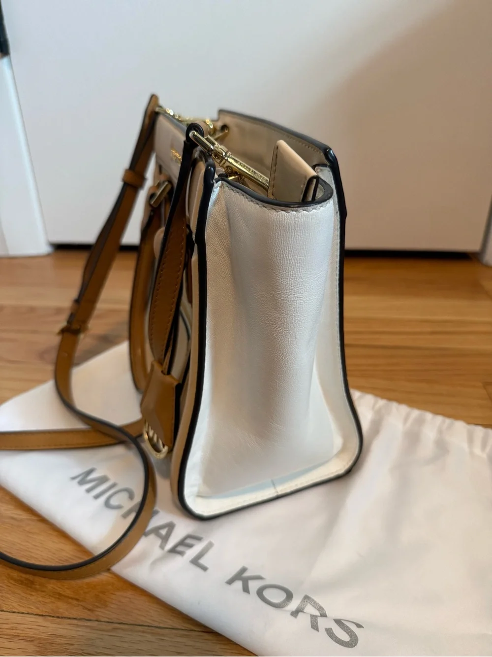 Michael Kors Colette Color-block Leather Satchel - Like New